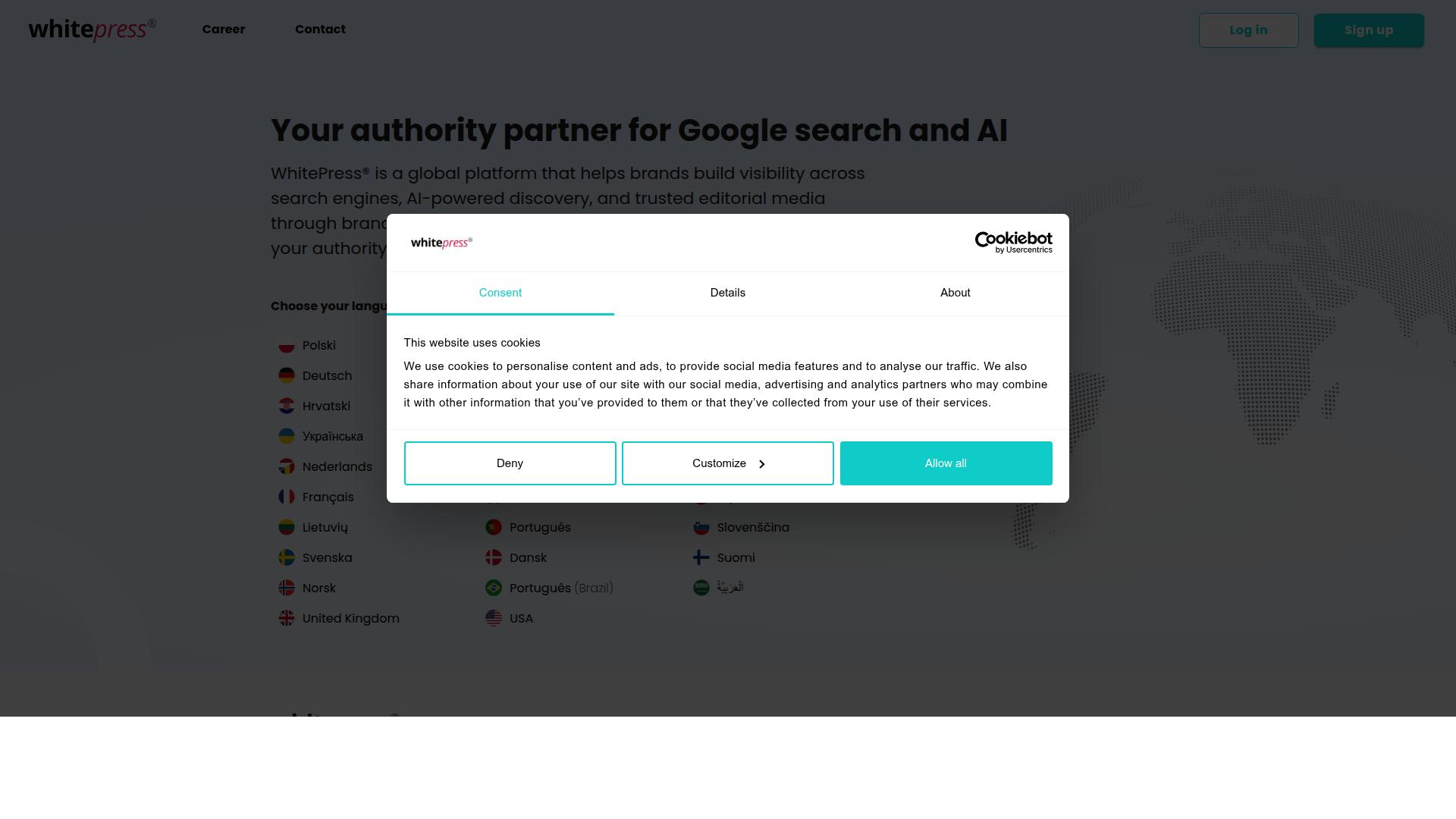 WhitePress(r) website